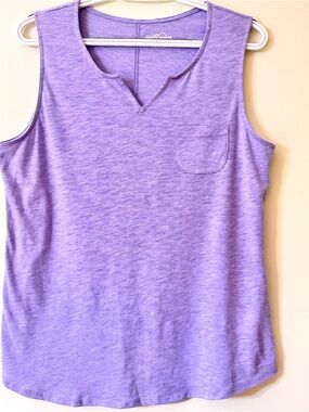 Eddie Bauer Lavender V-Notch Sleeveless Tank